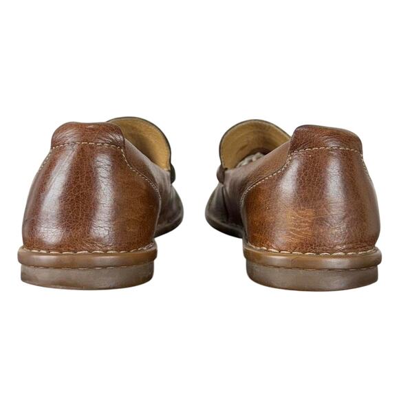 Men’s Brown Born Leather Horse Bit Slip-On Loafers -Size 8.5 - Picture 2 of 8